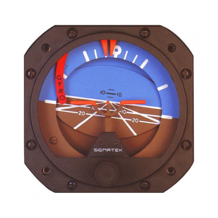 10-02078 Sigma-Tek 3-1/8 Attitude Vac Gyro 5000B 38 Warn Flag