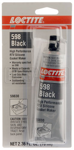 Loctite 1-Minute Flange Sealant & Gasket Maker - High-Temp Sensor-Safe Black Silicone 5 Fl Oz
