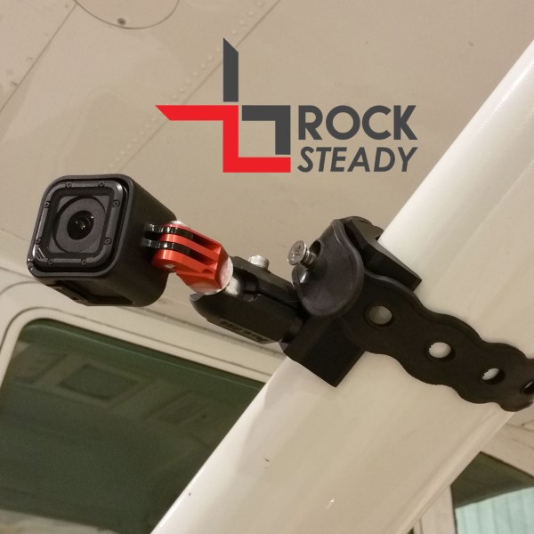 FLIGHTFLIX Rock Steady - Soporte De Bola Para Cámara De Avión Exterior De Un Solo Punto, Compatible Con Cámaras De Acción GoPro, Automóvil, RV, Camión, Barco