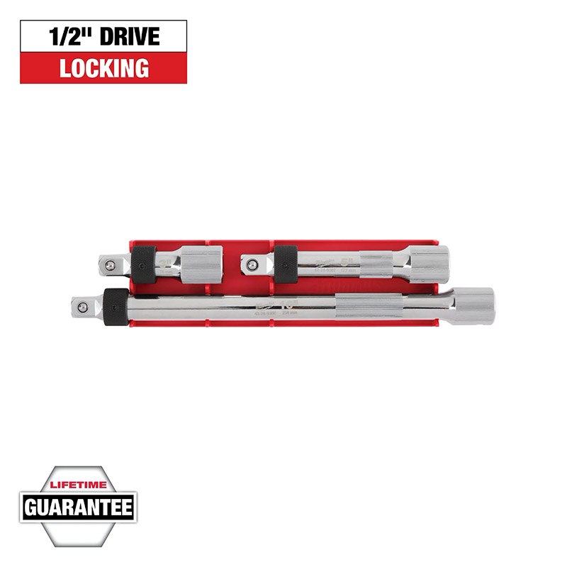 Milwaukee 3pc 1/2 Inch Drive Locking Extension Set | Aircraft Spruce ®