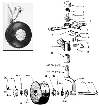thumbnail image 2 of Sullivan Products Tail Wheel - 1 1/4 Inch SUL353 Model 2 of 13